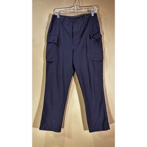 Officine Generale Maxence Pigment Dyed Navy Blue Cargo Pants Mens Sz 44 (30x27)